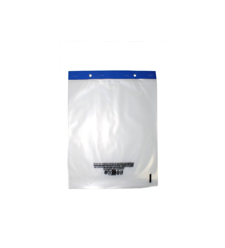 Liasse PEBD Transparent 300x350+P OD+cartonnette bleue //1400