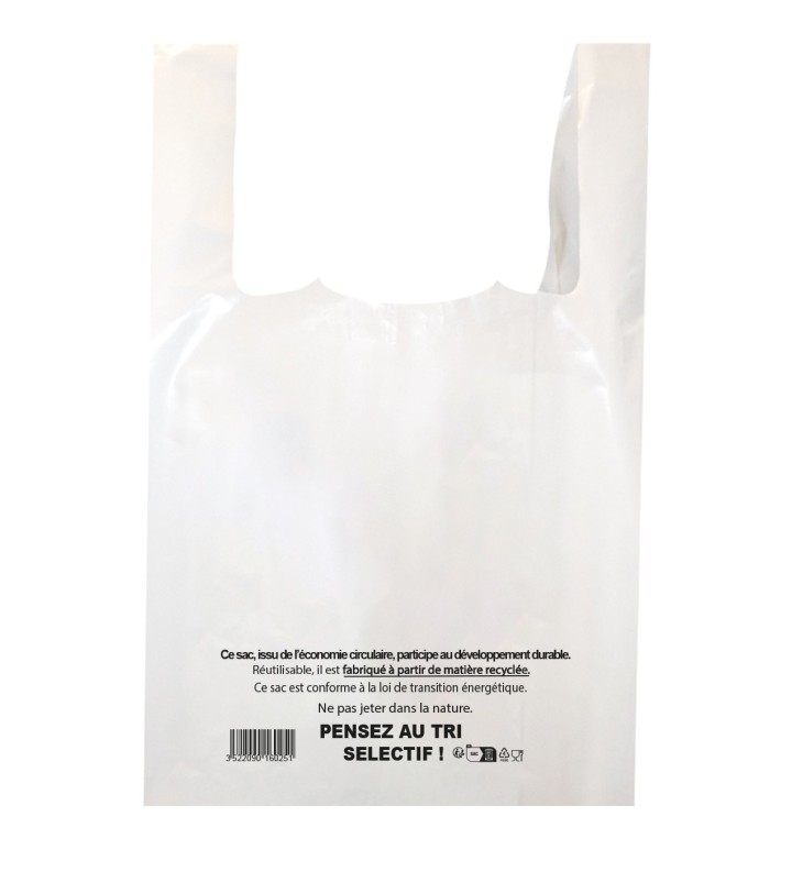 Bretelle PEBD Blanc 500+100+100x800 //200