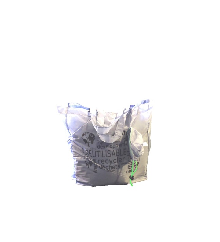 Sac Polyester Gris avec Anses Imprimé Les mots 370+60+60x400 //250