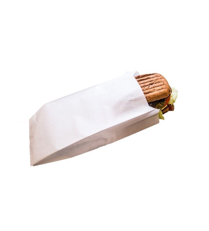 Sac Sandwich Kraft Blanc 120+20+20x260 //1000