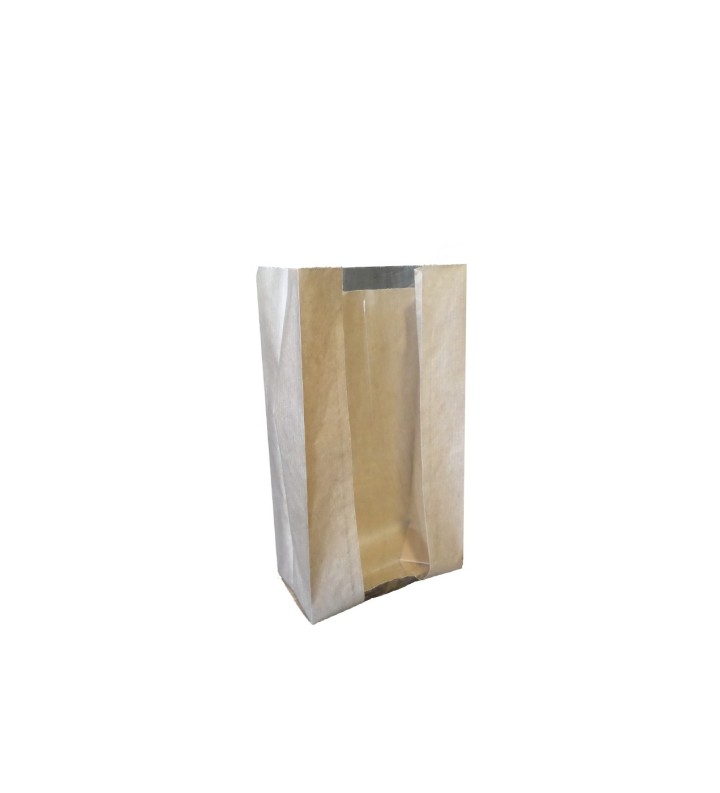 Sac F&L Kraft Brun Vergé à Fenêtre Polypro 200+70x310 2Kg //1000