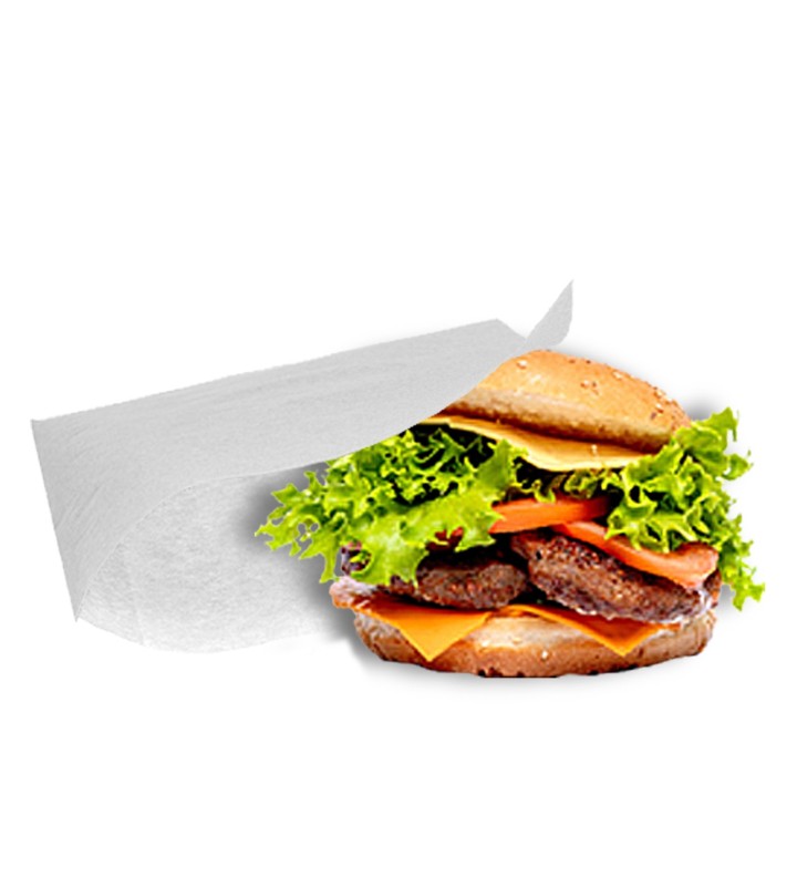 Sachet Burger Kebab Fendu Kraft Blanc 170x180 //1000