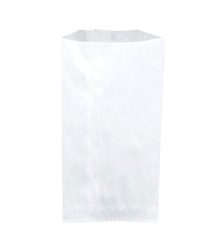 Sac croissant Kraft Blanc Imprimé 170*35+35x360 //1000 - N°106