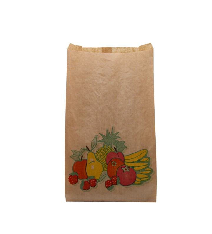 Sac F&L Kraft Brun Alios imprimé 140+90x280 1Kg //1000