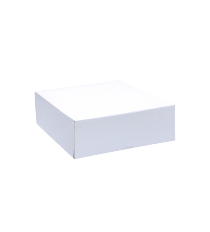 Boîte Pâtissière Blanche 4 coins collés 20x20x8 //50