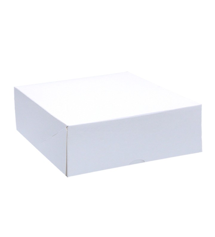 Boîte Pâtissière Blanche 4 coins collés 35x35x8 //25