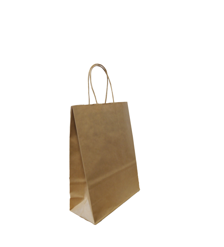 Sac Kraft Brun Recyclé Poignée Plate 180+80x220+SF80 - Evenplast