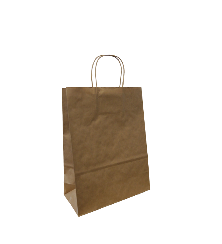 Sac Cabas Avec Anses Torsadées Brun 240+110x320