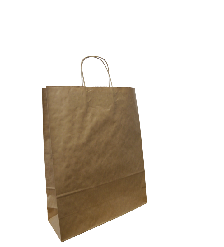 Sac Cabas Avec Anses Torsadées Brun 320+140x410