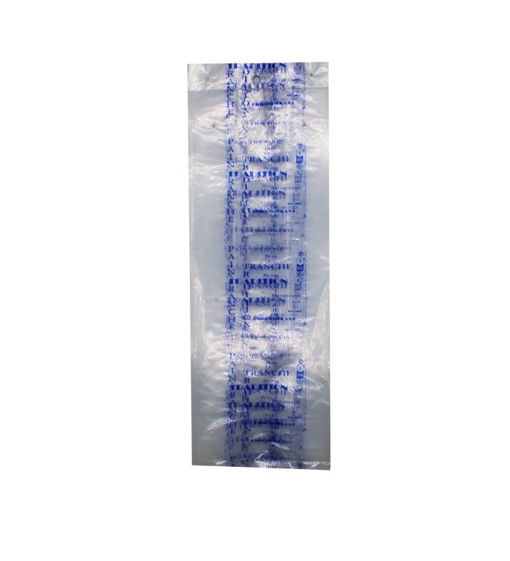 Liasse PEBD Transparent Pain Tranché Bleu 160+50+50x450+P//1000